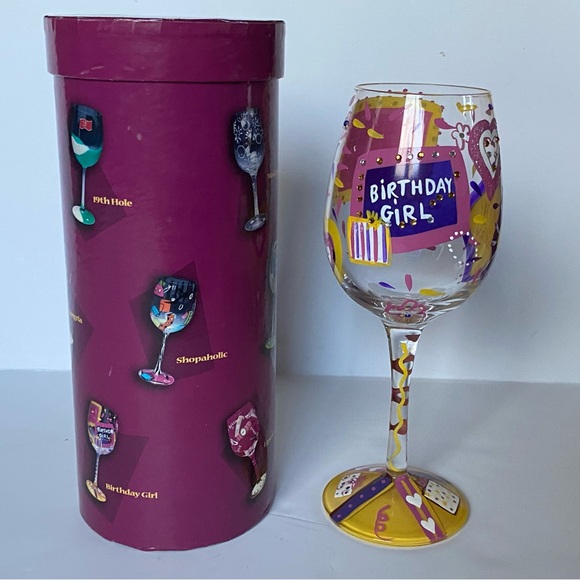 Birthday Girl Wine Glass Lolita New Open Box 15 Oz The Wine Collection Party - Picture 1 of 16